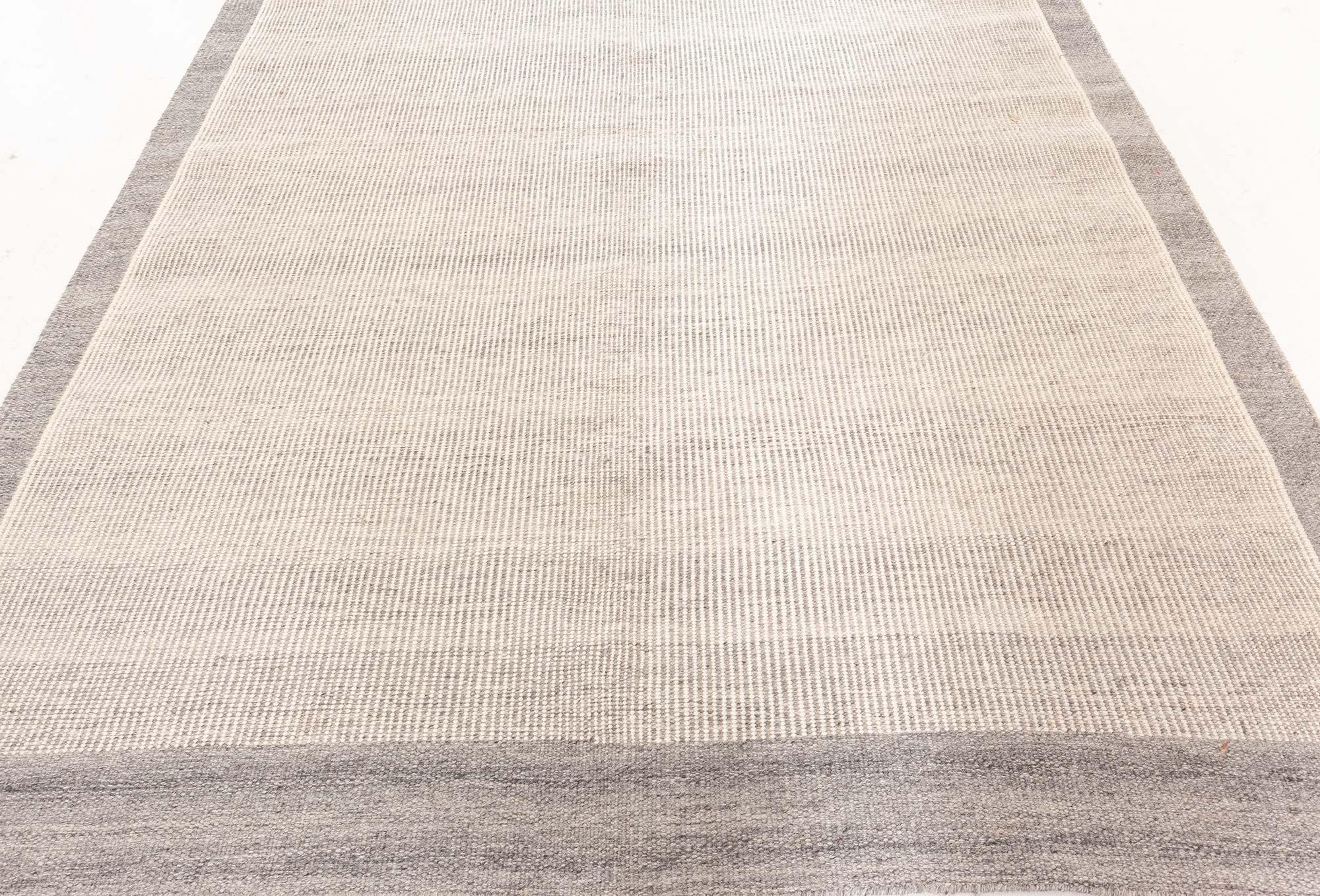 Mid-Century Modern Doris Leslie Blau Vintage Swedish Flat Weave Wool Rug For Sale