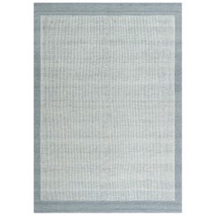 Doris Leslie Blau Alfombra sueca vintage de lana de tejido plano