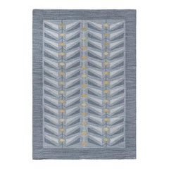 Tapis suédois vintage en laine tissée à plat Doris Leslie Blau, signé VF-e-65