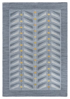Doris Leslie Blau Vintage Swedish Flat-Weave Wool Rug, Signed VF-e-65