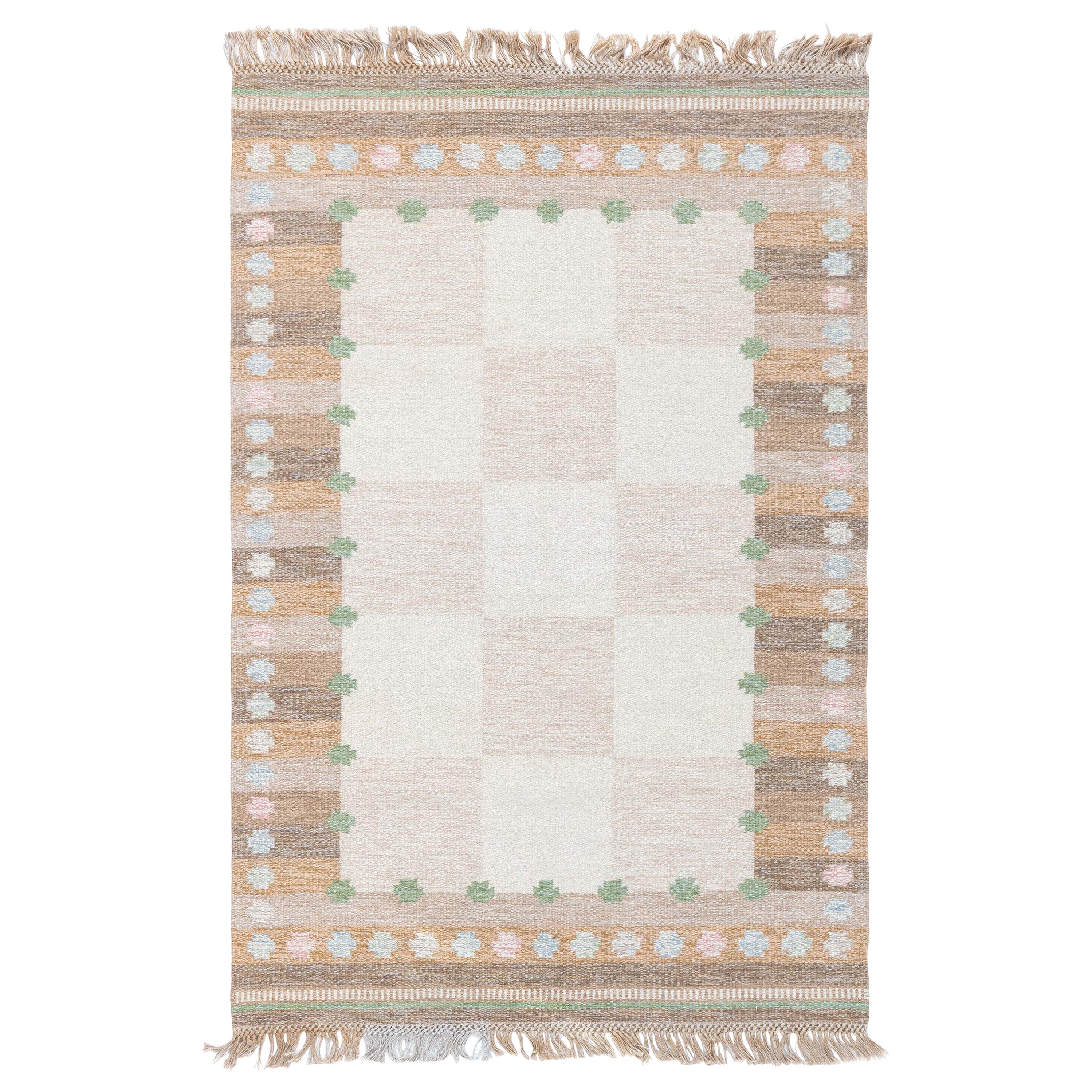 Doris Leslie Blau Vintage Swedish Flat Woven by Agda Osterberg
