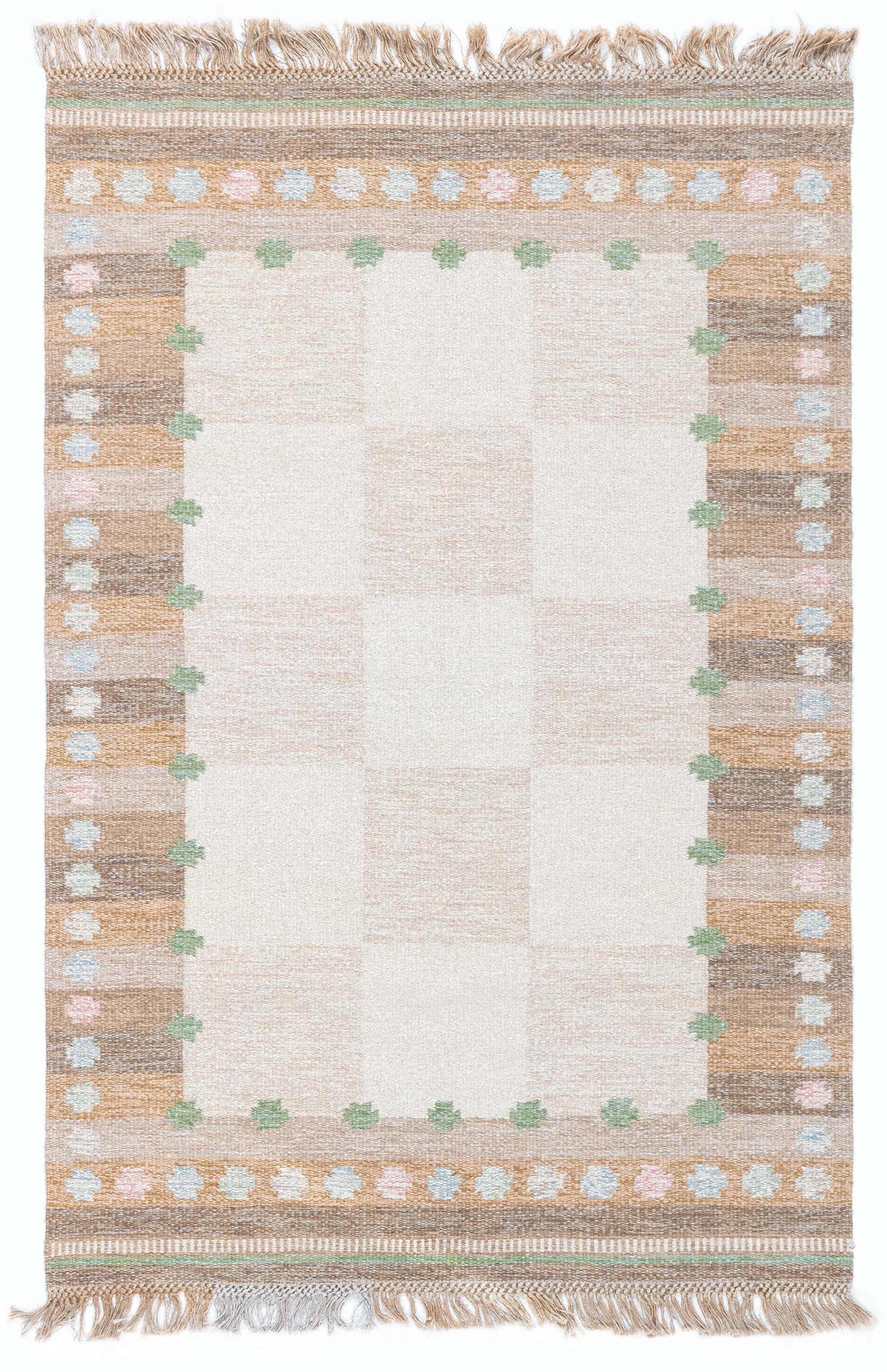 Doris Leslie Blau Vintage Swedish Flat Woven by Agda Osterberg For Sale