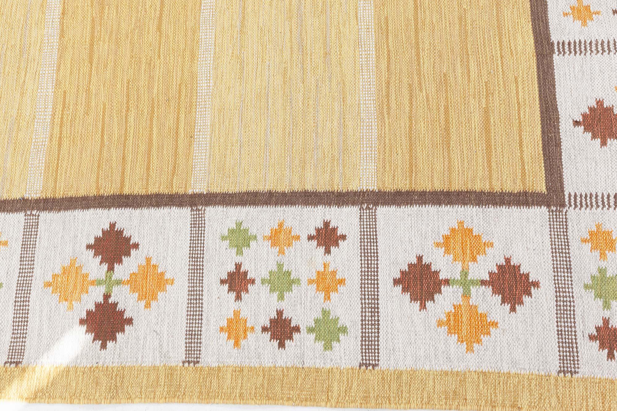 Doris Leslie Blau Vintage Swedish Flat Woven by Birgitta Soderkvist In Good Condition For Sale In New York, NY