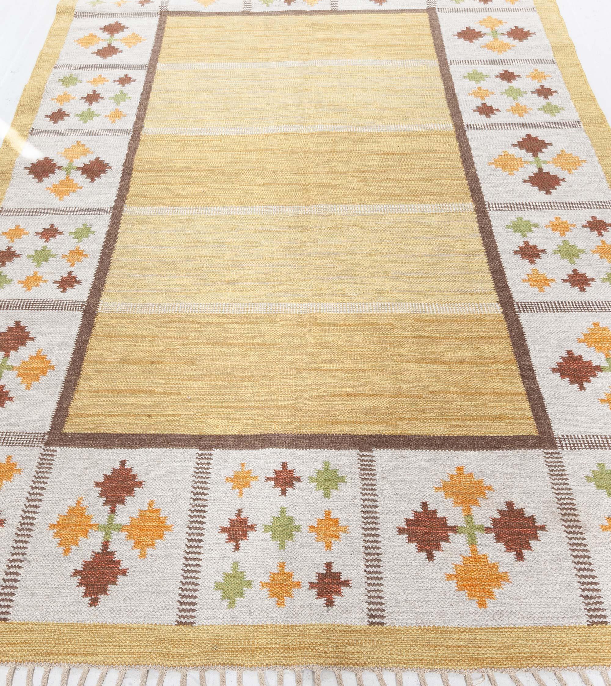 20th Century Doris Leslie Blau Vintage Swedish Flat Woven by Birgitta Soderkvist For Sale