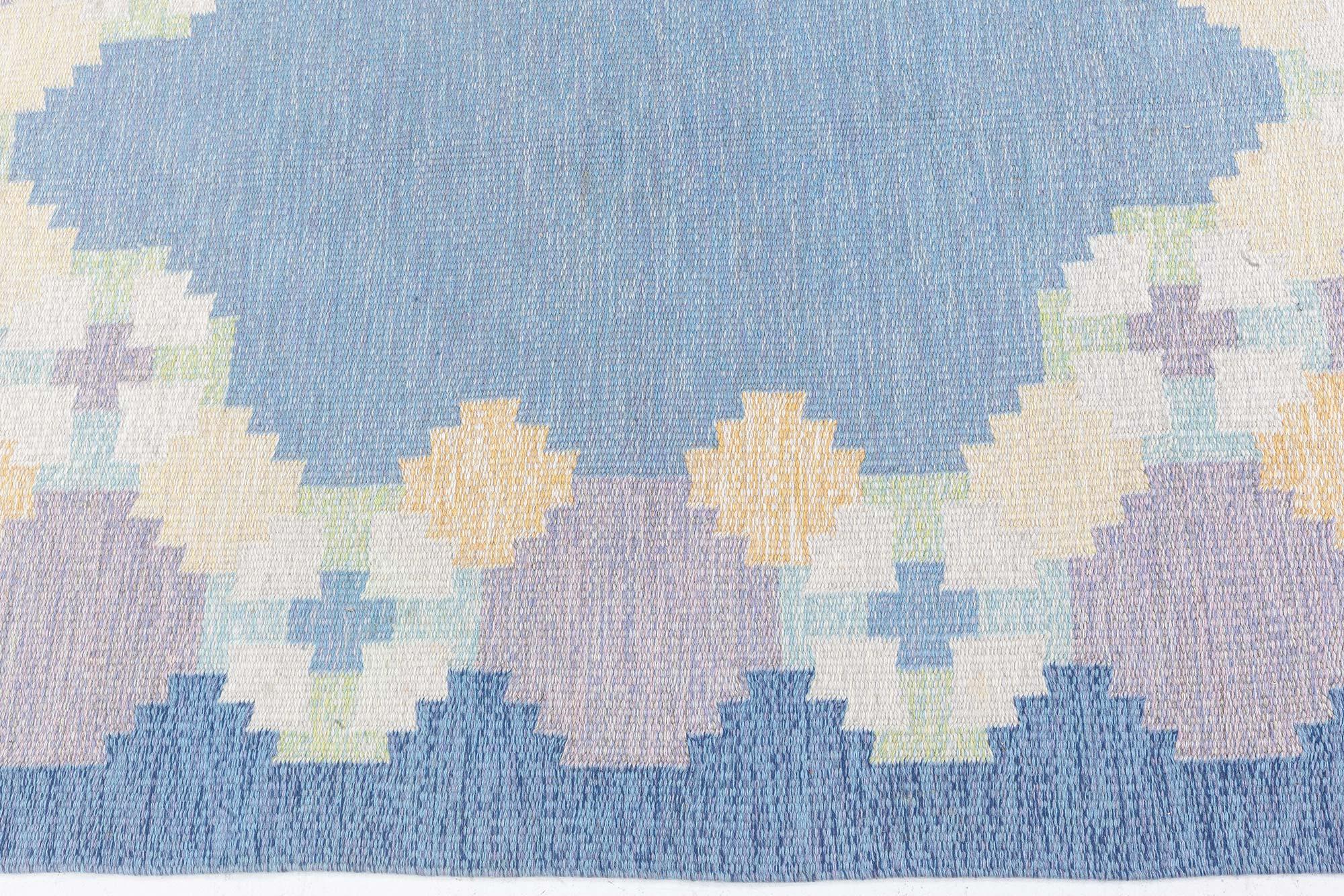 Tessuto piatto svedese vintage di Ingegerd Silow
Dimensioni: 4'6