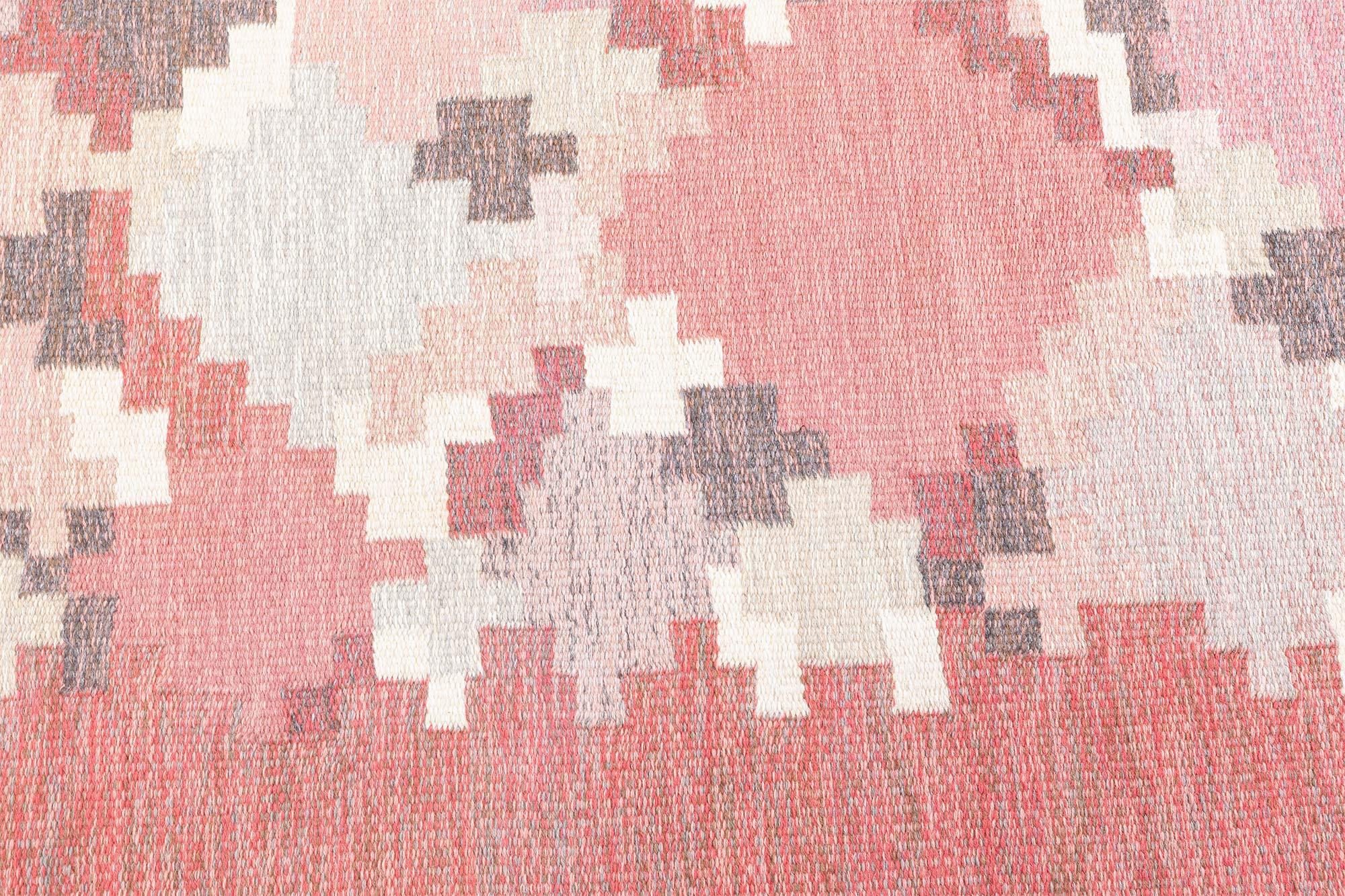 Mid-Century moderno Doris Leslie Blau Vintage Swedish Flat Woven by Ingegerd Silow in vendita