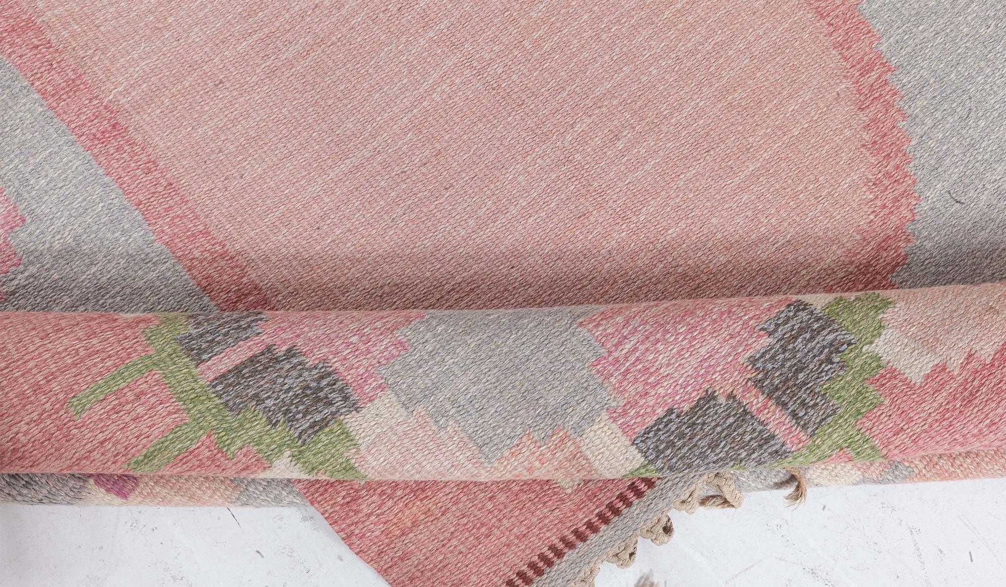 Doris Leslie Blau Vintage Swedish Flat Woven by Ingegerd Silow In Good Condition For Sale In New York, NY