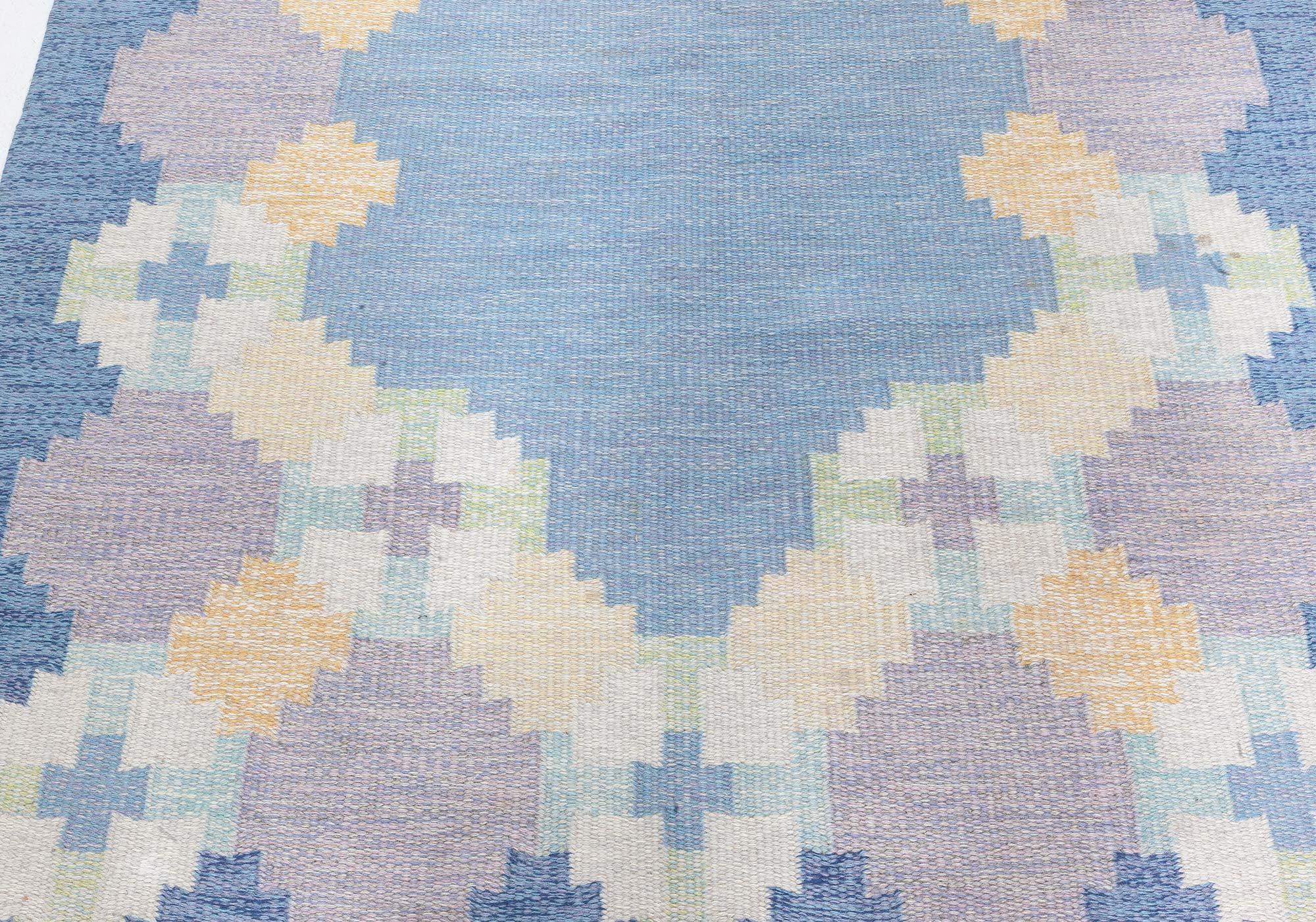 Doris Leslie Blau Vintage Swedish Flat Woven by Ingegerd Silow In Good Condition For Sale In New York, NY