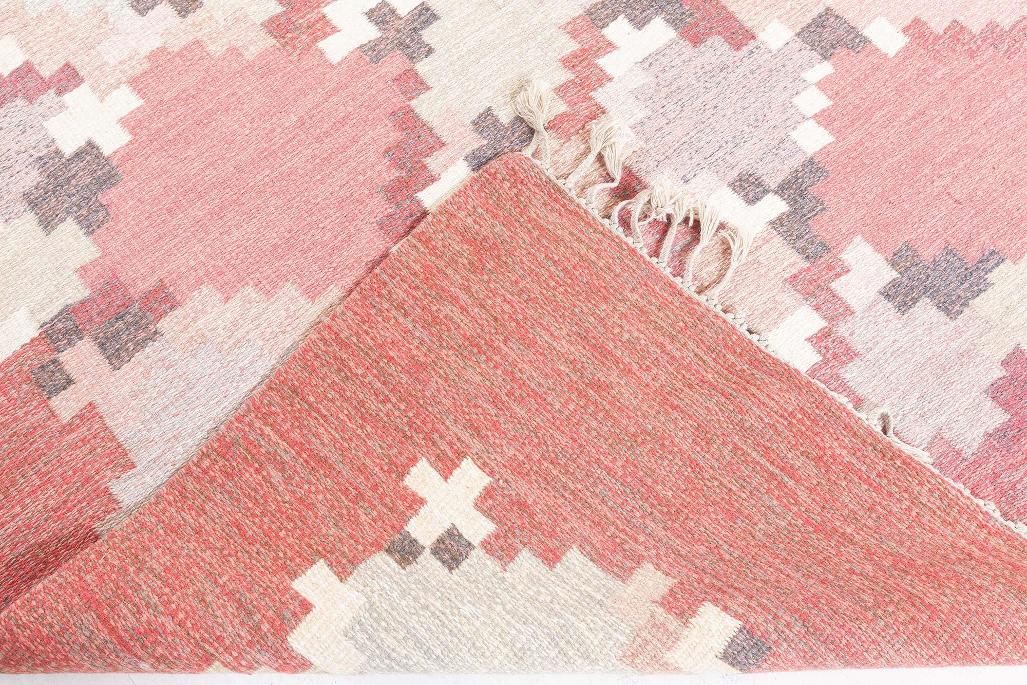 Doris Leslie Blau Vintage Swedish Flat Woven by Ingegerd Silow In Good Condition For Sale In New York, NY