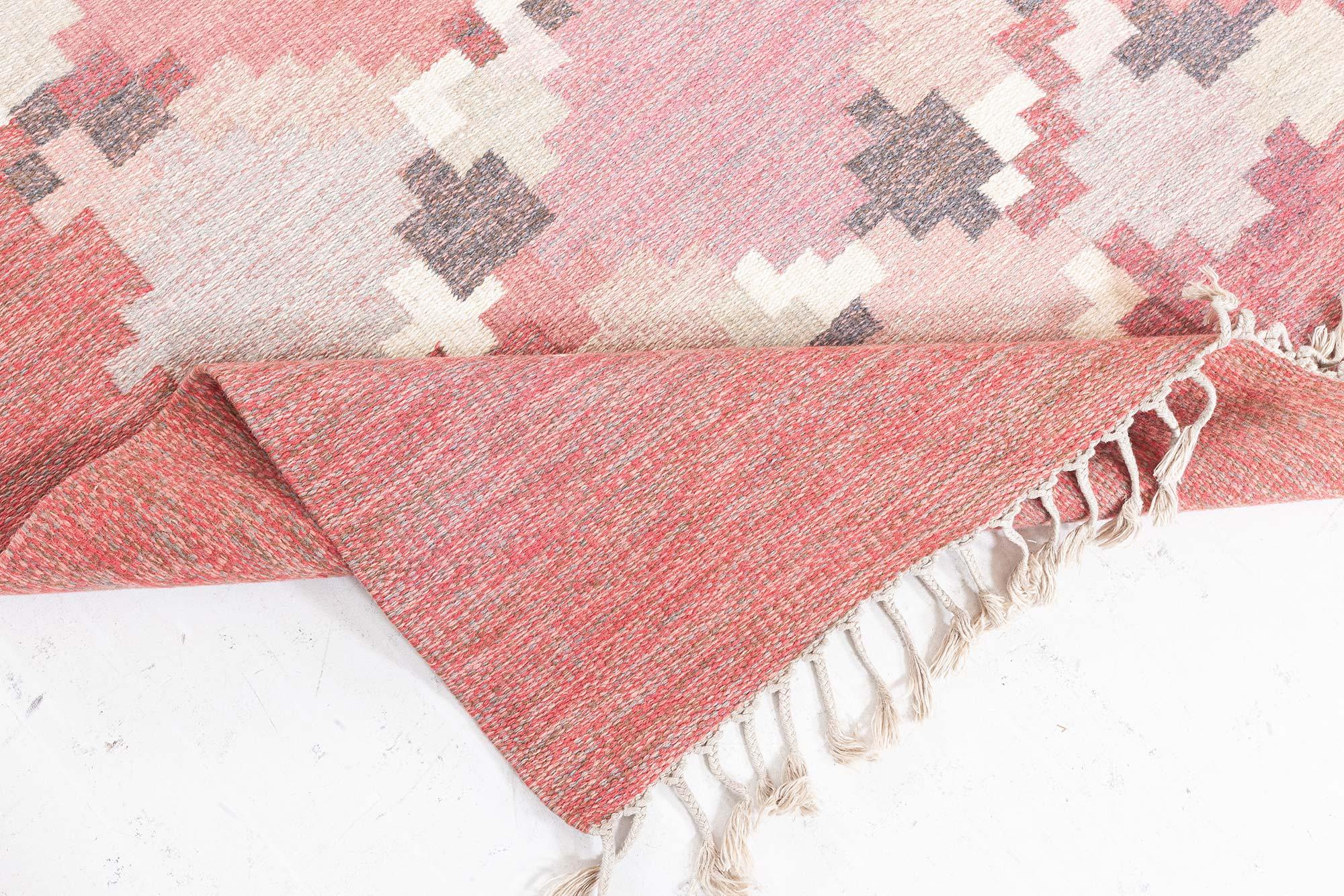 20th Century Doris Leslie Blau Vintage Swedish Flat Woven by Ingegerd Silow For Sale