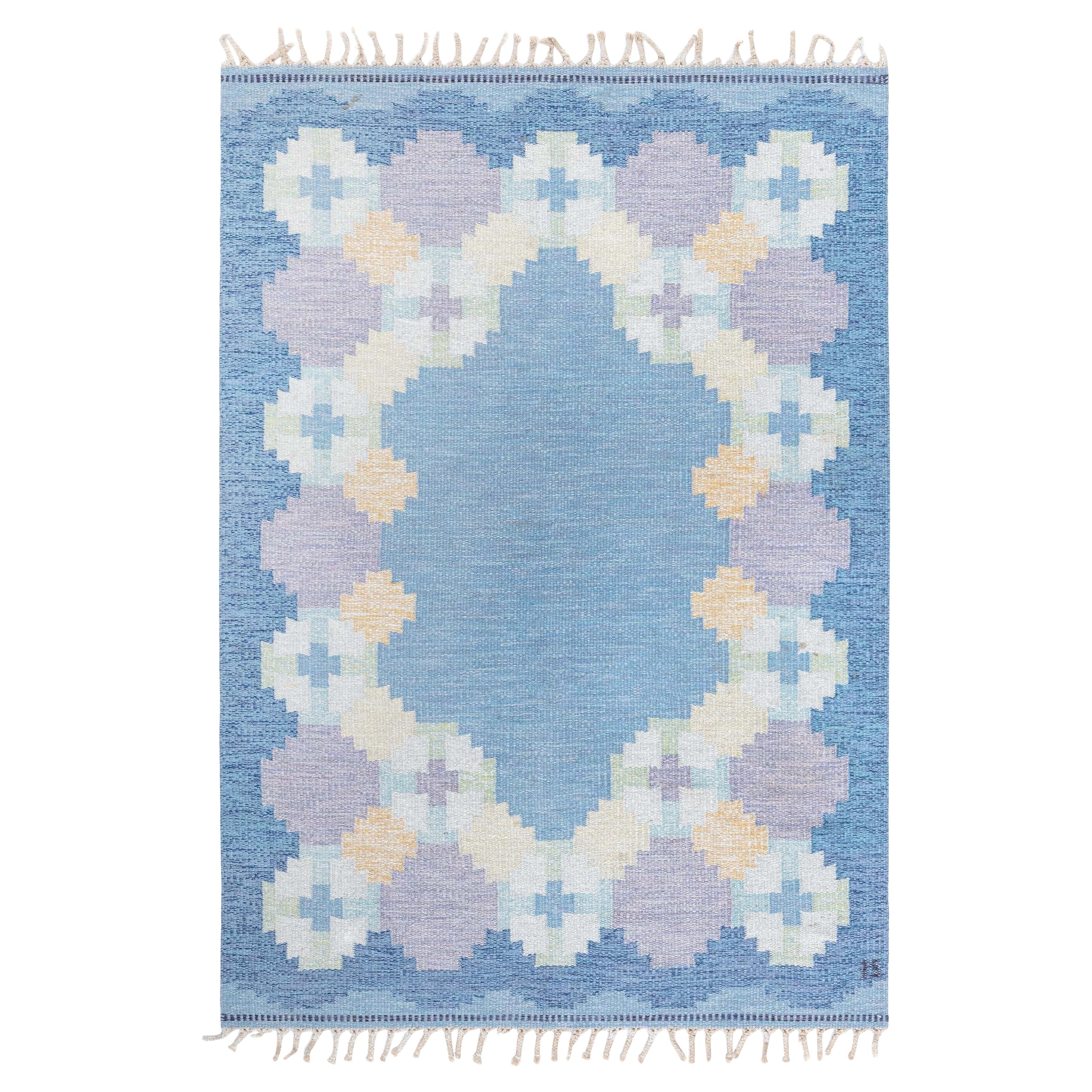 Doris Leslie Blau Vintage Swedish Flat Woven by Ingegerd Silow