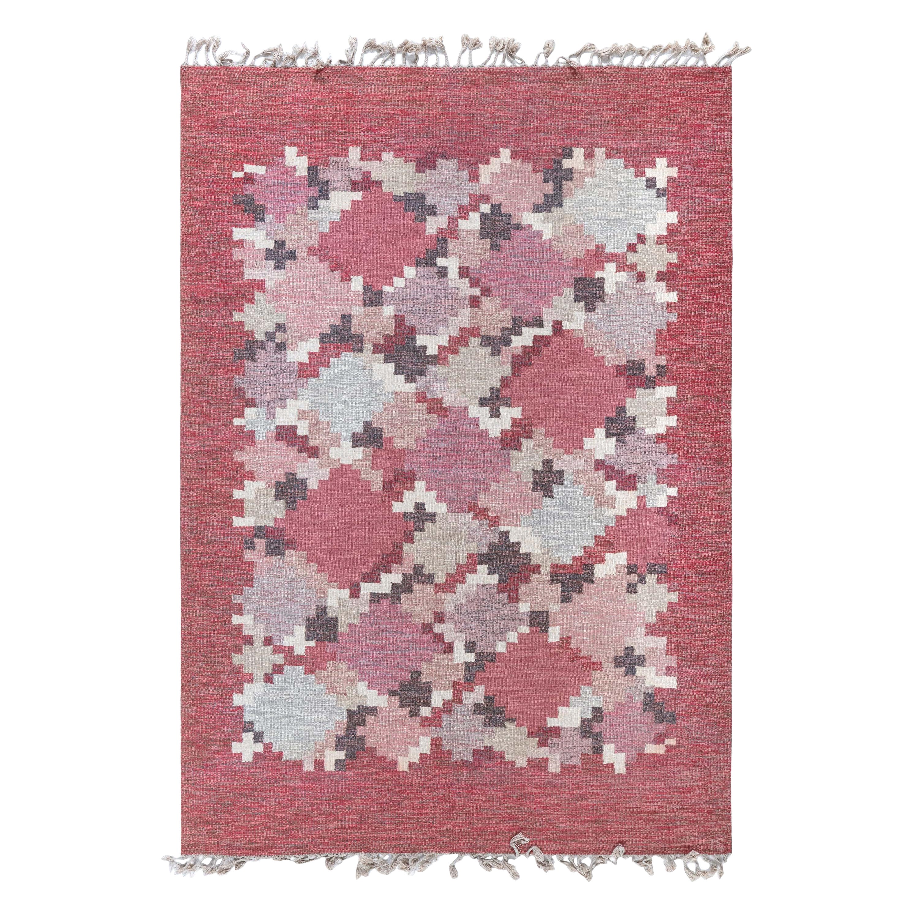 Doris Leslie Blau Vintage Swedish Flat Woven by Ingegerd Silow