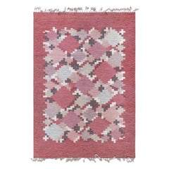 Doris Leslie Blau Vintage Schwedisch Flach gewebt von Ingegerd Silow