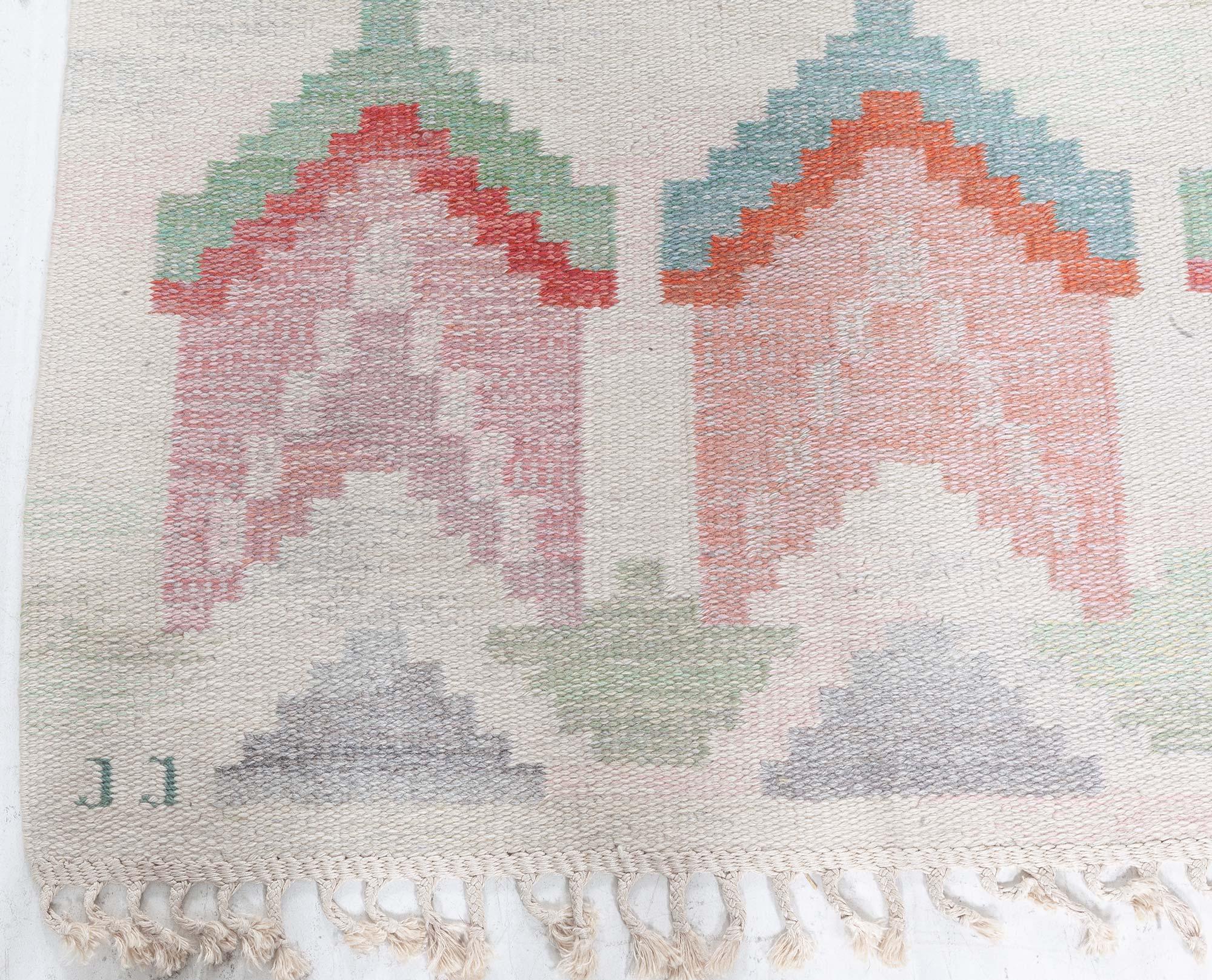 Vintage Swedish Flat Woven by Judith Johansson
Size: 6'3
