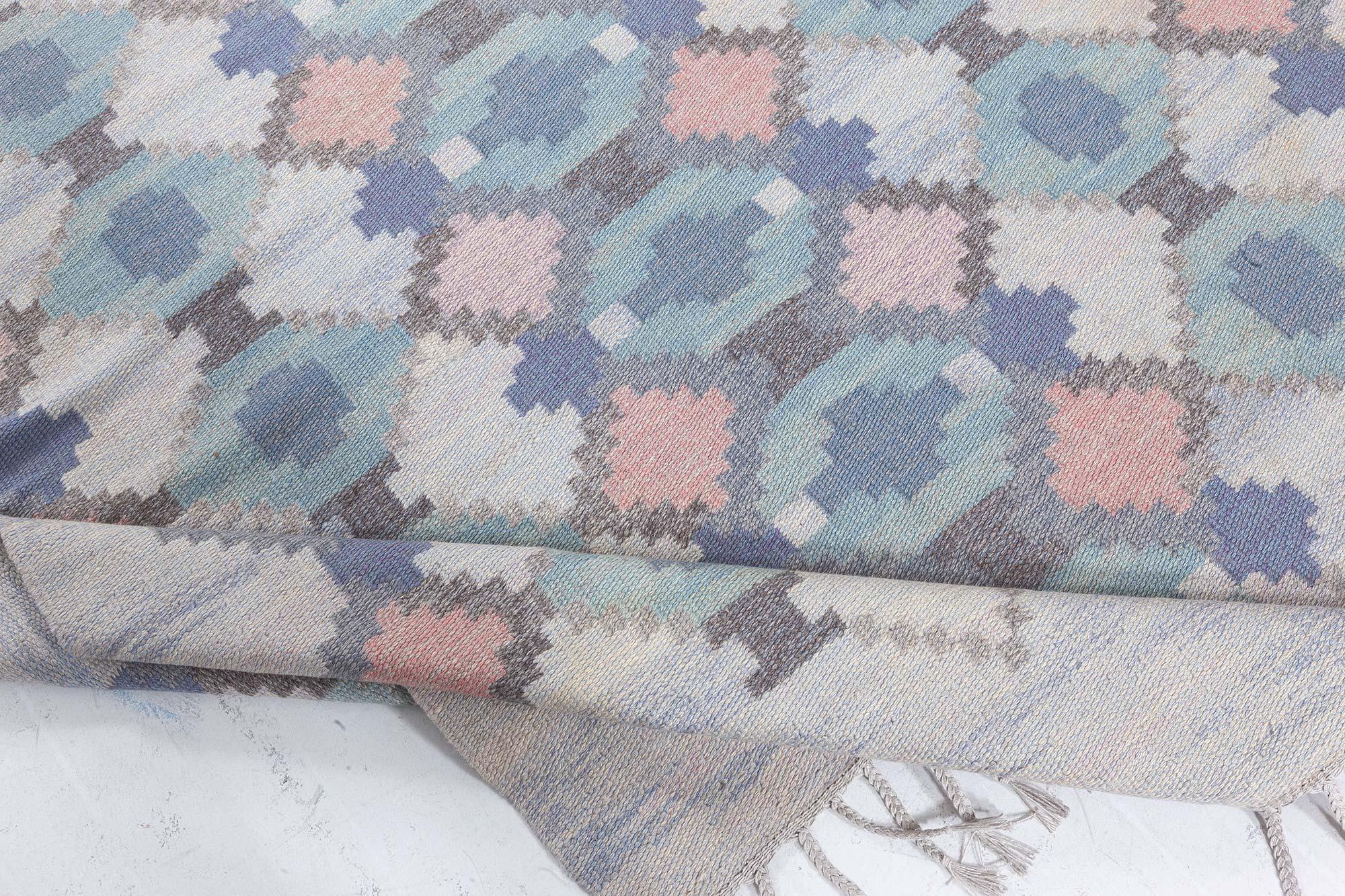 Doris Leslie Blau Vintage Schwedisch Flachgewebe von Judith Johansson (Handgewebt) im Angebot