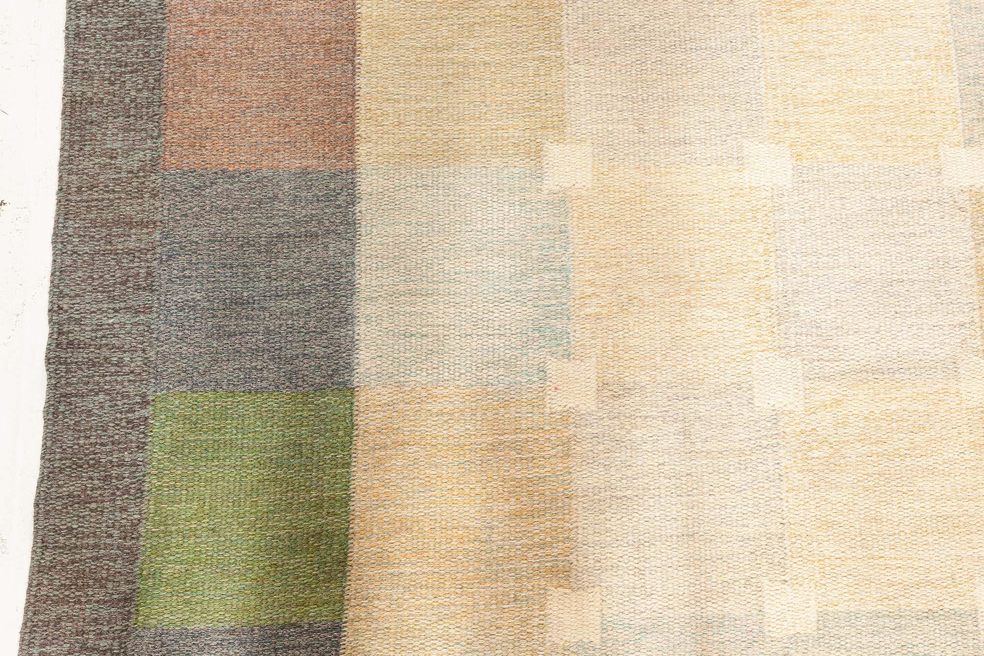 Doris Leslie Blau Vintage Swedish Flat Woven by Ulla Parkdal In Good Condition For Sale In New York, NY