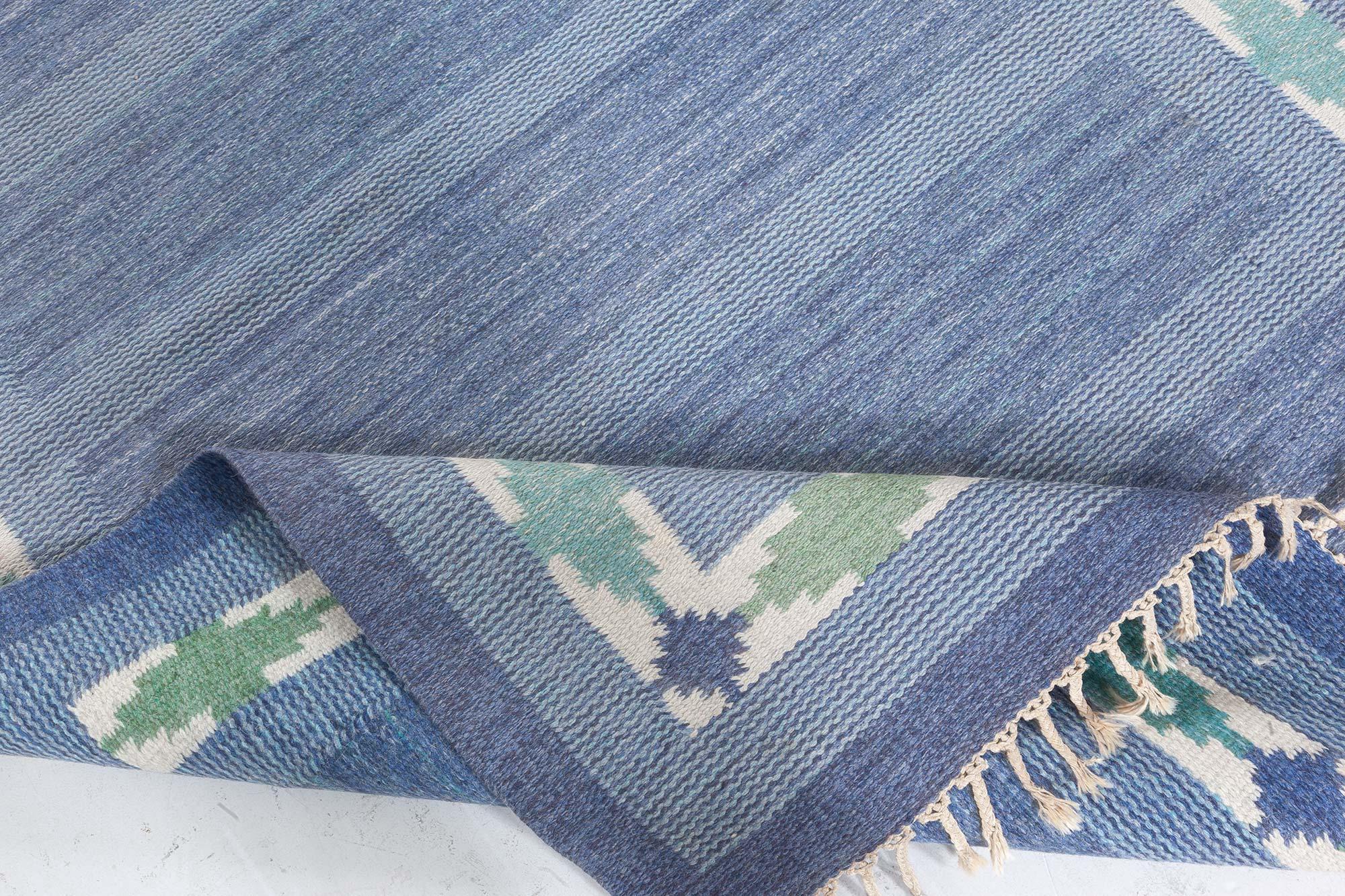20th Century Doris Leslie Blau Vintage Swedish Flat Woven by Ulla Parkdal For Sale