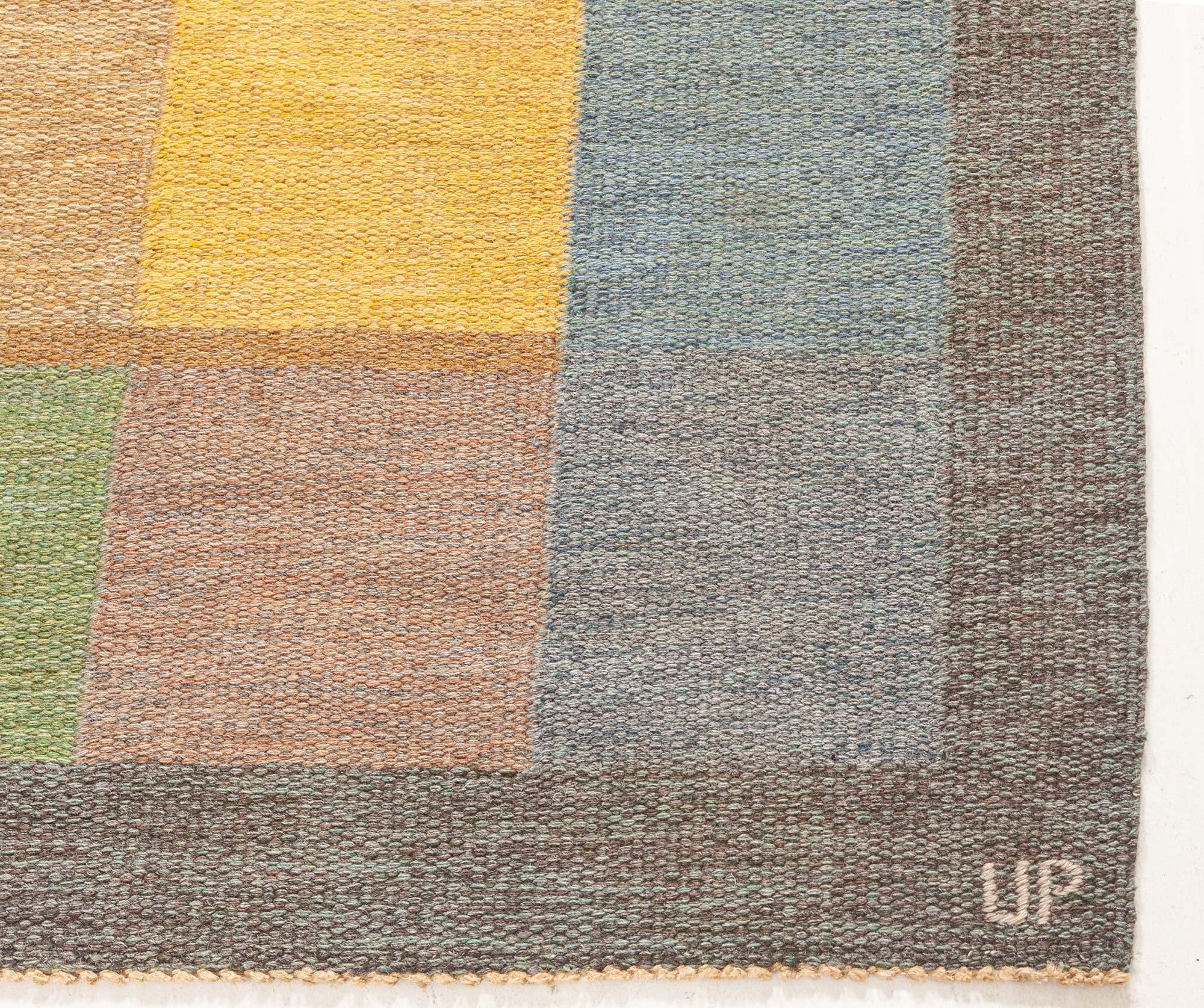 20th Century Doris Leslie Blau Vintage Swedish Flat Woven by Ulla Parkdal For Sale