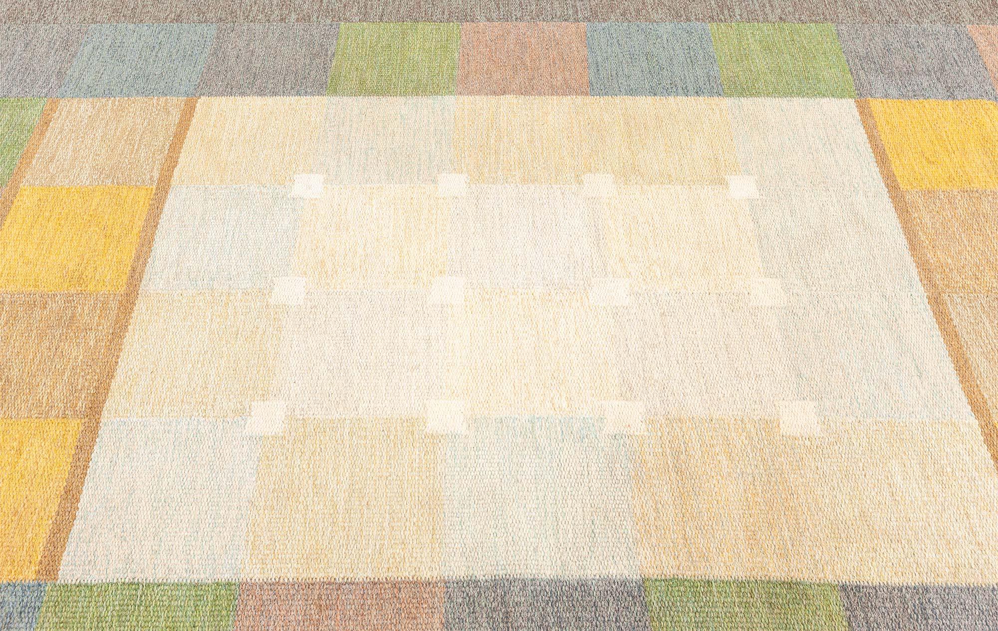 20th Century Doris Leslie Blau Vintage Swedish Flat Woven by Ulla Parkdal For Sale