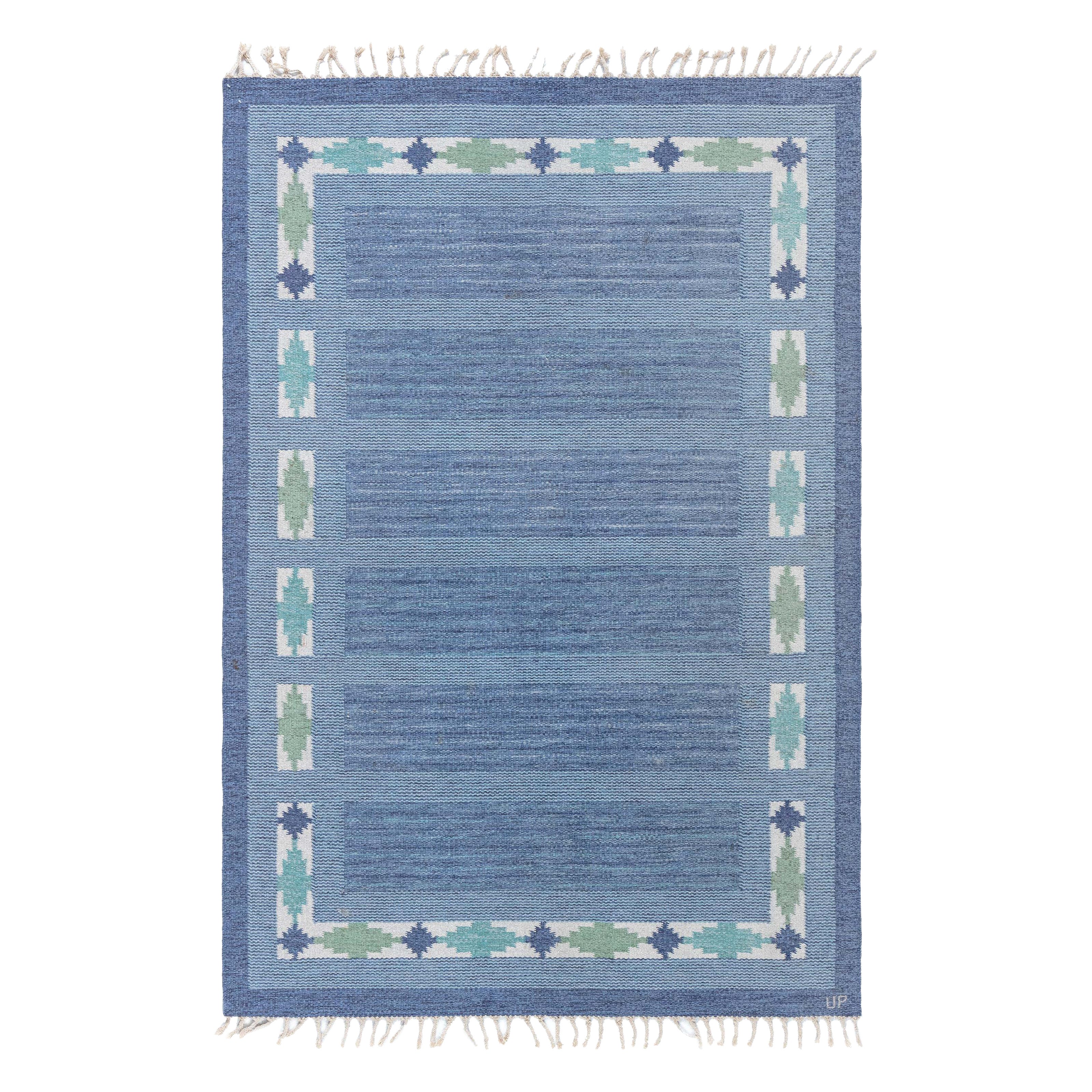 Doris Leslie Blau tissé à plat suédois vintage par Ulla Parkdal en vente