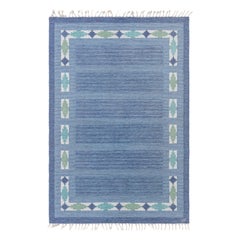 Doris Leslie Blau tissé à plat suédois vintage par Ulla Parkdal