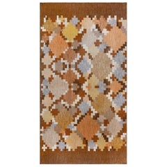 Doris Leslie Blau Vintage Swedish Flat Woven Fragment Rug