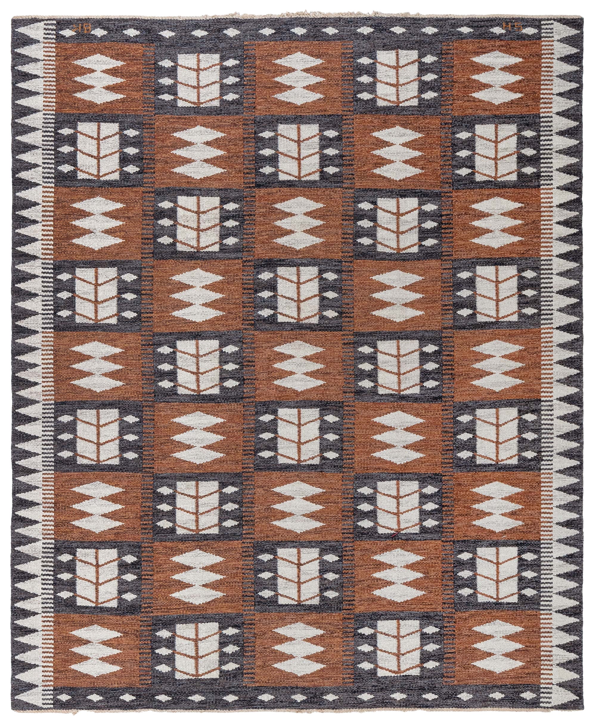 Alfombra sueca de tejido plano Doris Leslie Blau Vintage de Berit Koenig en venta