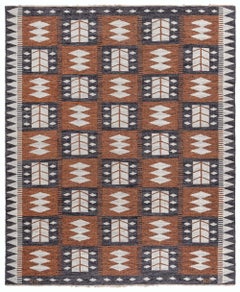 Doris Leslie Blau Vintage Swedish Flat Woven Rug by Berit Koenig