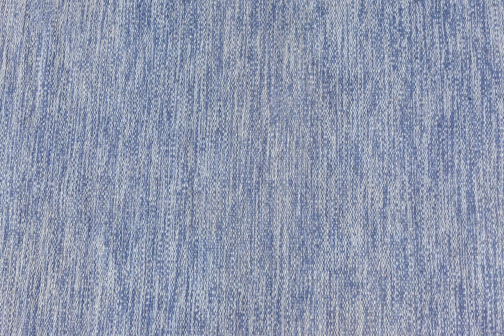Hand-Woven Doris Leslie Blau Vintage Swedish Flat Woven Rug by Bitte Ahlgren For Sale