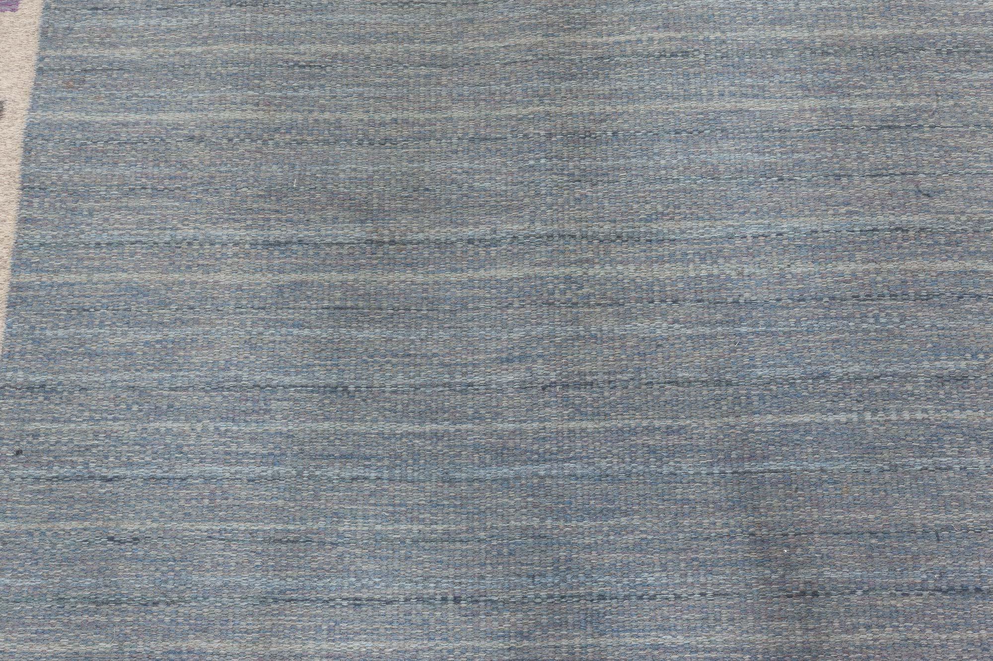 Vintage Swedish Flat Woven Rug by Ingegerd Silow
Size: 5'8