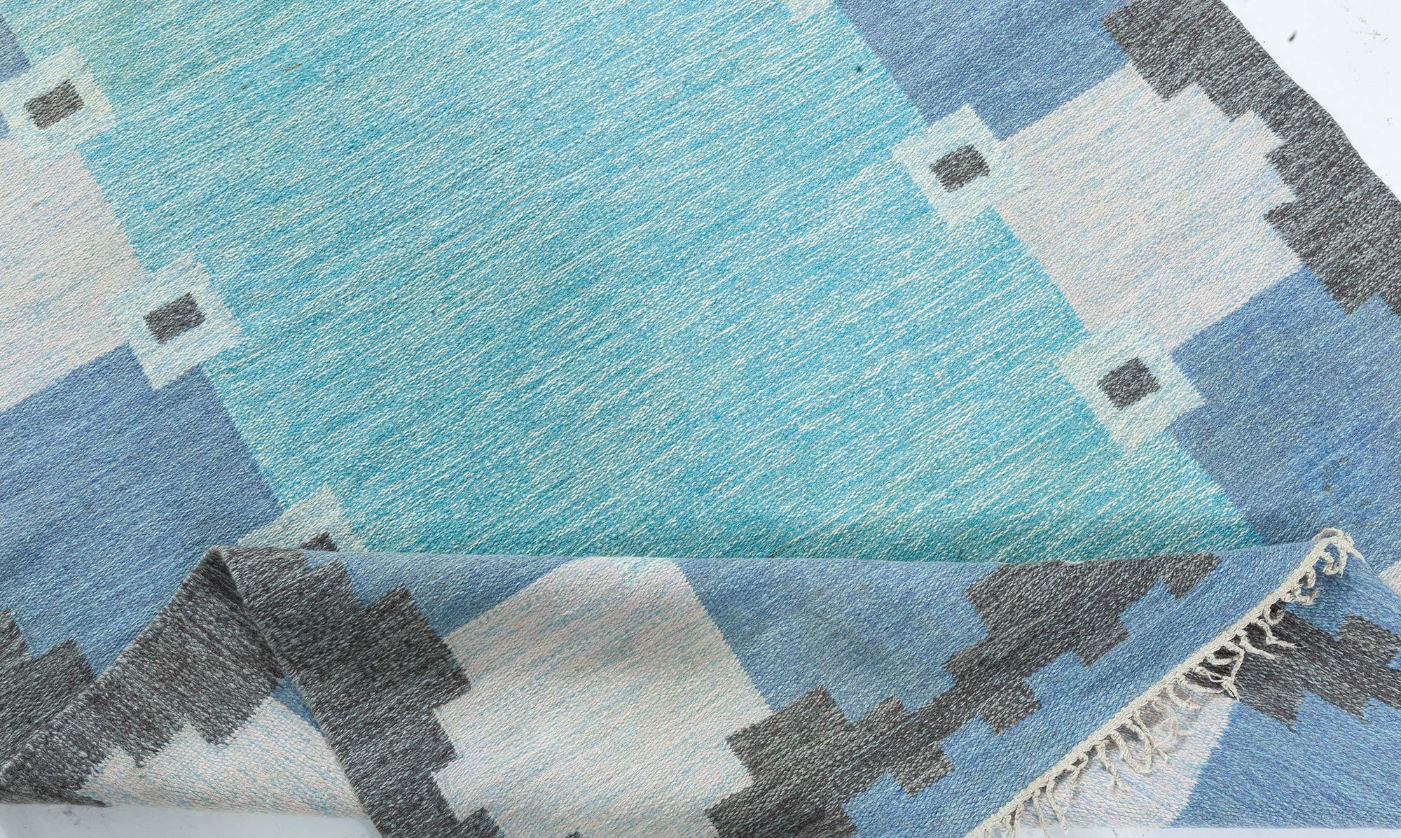 Tissé à la main Doris Leslie Blau Vintage Swedish Flat Woven Rug by Ingegerd Silow en vente