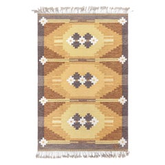 Doris Leslie Blau Vintage Swedish Flat Woven Rug by Ingegerd Silow