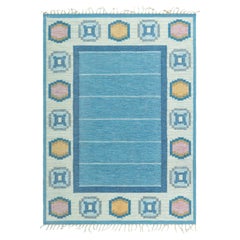 Doris Leslie Blau Vintage Swedish Flat Woven Rug by Ingegerd Silow