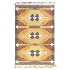 Doris Leslie Blau Vintage Swedish Flat Woven Rug by Ingegerd Silow