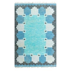 Doris Leslie Blau Vintage Swedish Flat Woven Rug by Ingegerd Silow