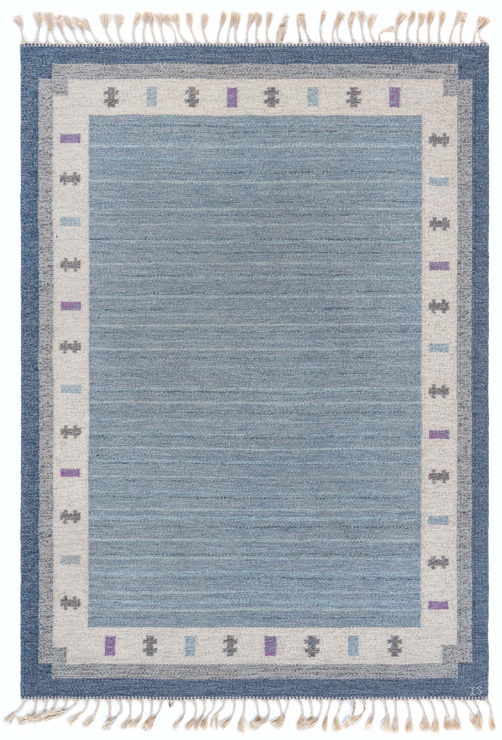 Tapis suédois vintage tissé à plat Doris Leslie Blau par Ingegerd Silow
