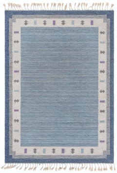 Doris Leslie Blau Vintage Swedish Flat Woven Rug by Ingegerd Silow