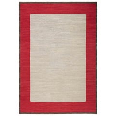 Doris Leslie Blau Vintage Swedish Flat Woven Rug by Ingrid Dessau