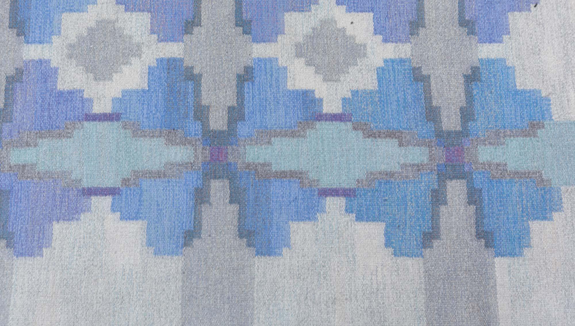 Alfombra sueca vintage de tejido plano de Judith Johansson
Tamaño: 6'8
