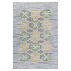 Tapis suédois vintage tissé à plat Doris Leslie Blau par Judith Johansson