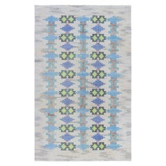 Doris Leslie Blau Vintage Swedish Flat Woven Rug by Judith Johansson