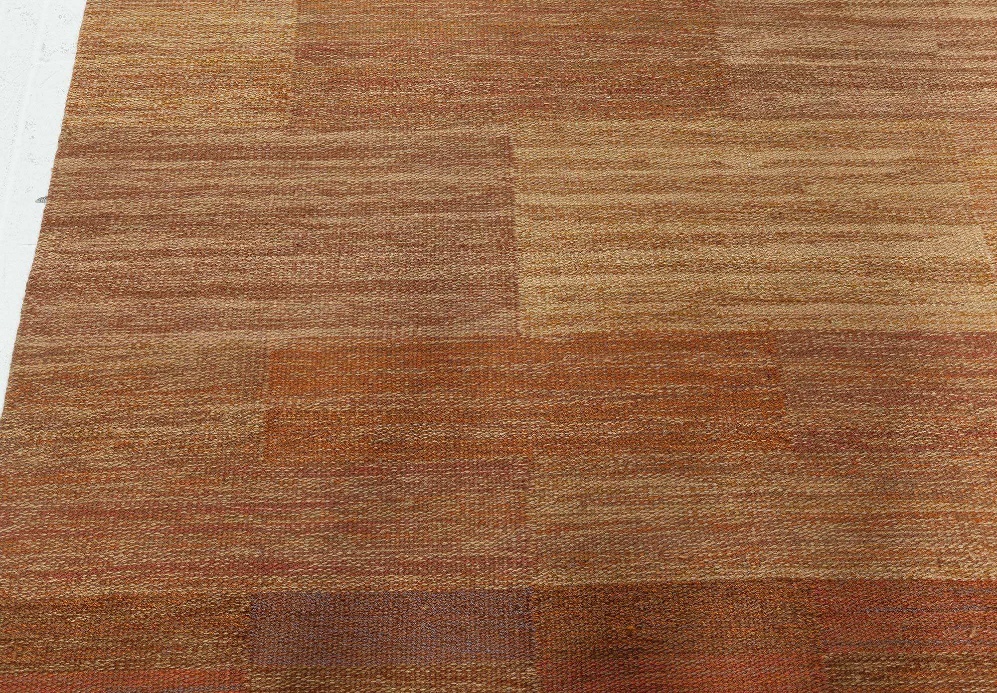 Tessuto a mano Tappeto Doris Leslie Blau Vintage Swedish Flat Woven di Marianne Richter AB MMF in vendita