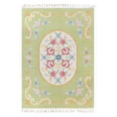 Doris Leslie Blau Vintage Swedish Flat Woven Rug by Rakel Carlander