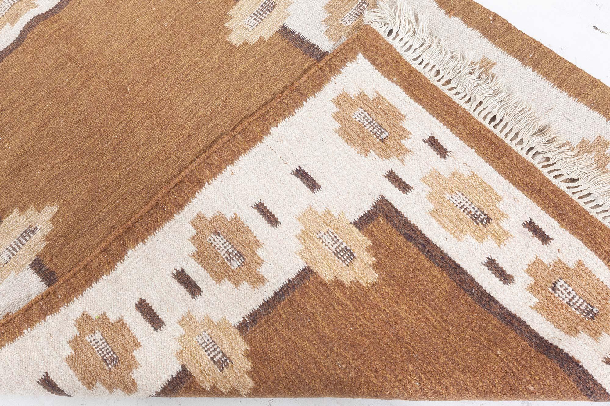 Doris Leslie Blau Vintage Swedish Flat Woven Rug en Bueno estado para la venta en New York, NY