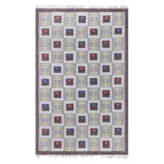 Tapis suédois tissé plat vintage Doris Leslie Blau