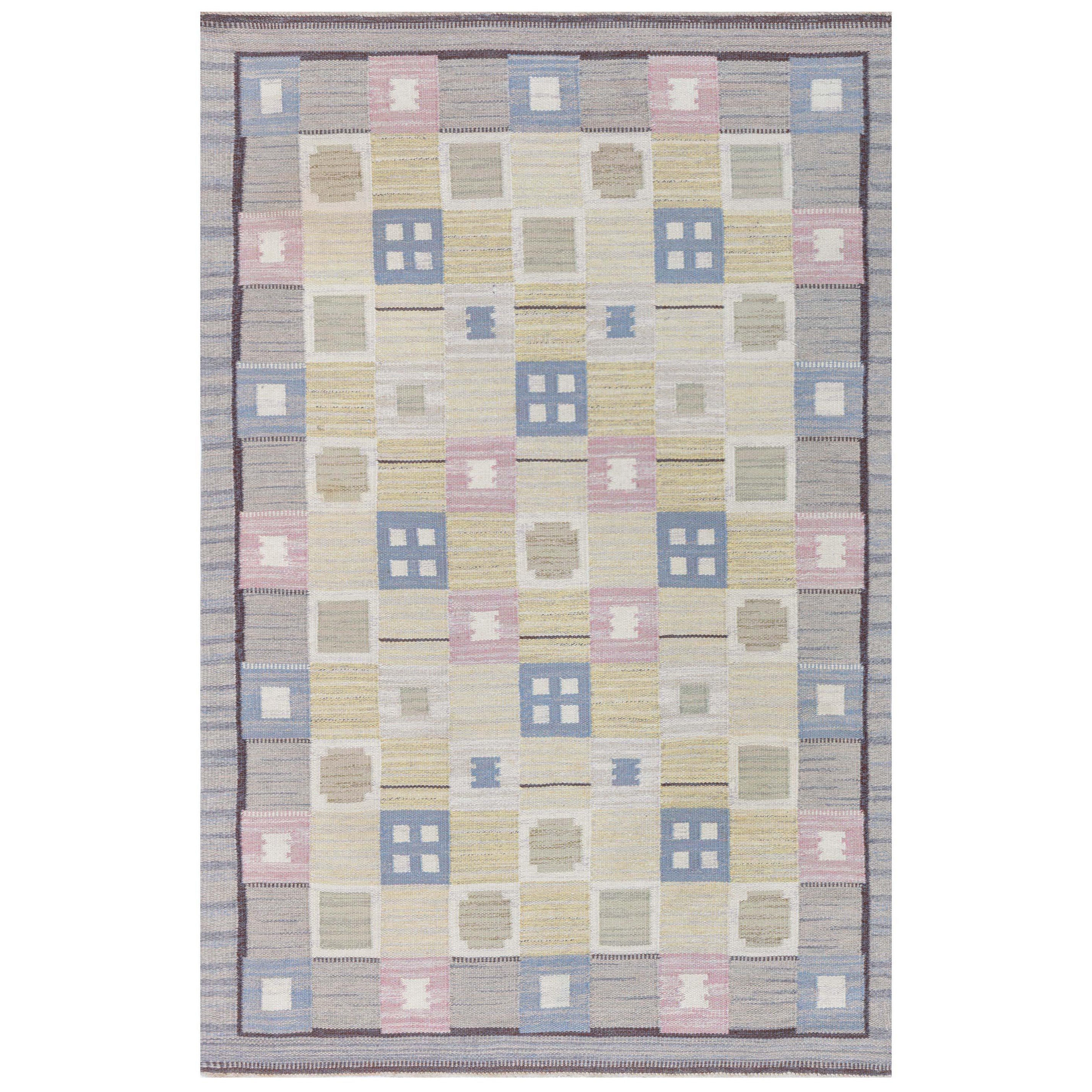 Doris Leslie Blau Vintage Swedish Flat Woven Rug