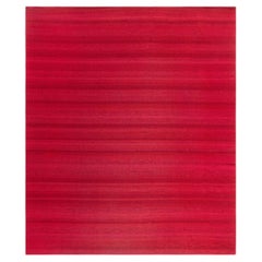 Doris Leslie Blauer schwedischer flacher gewebter Vintage-Teppich