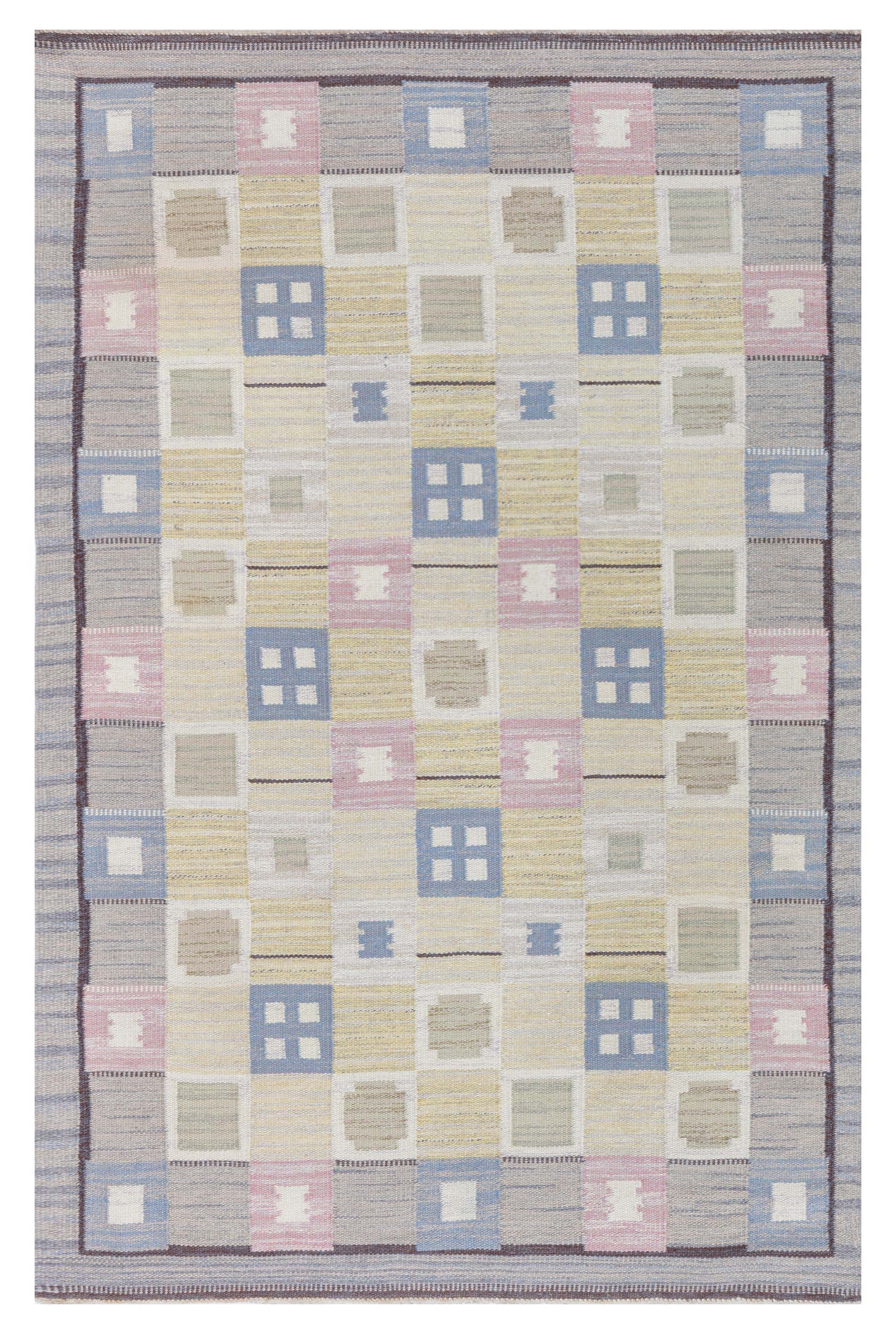 Doris Leslie Blau Vintage Swedish Flat Woven Rug