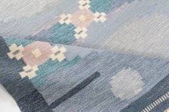 Doris Leslie Blau Vintage Swedish Flat Woven Rug Signed by Ingegerd Silow
