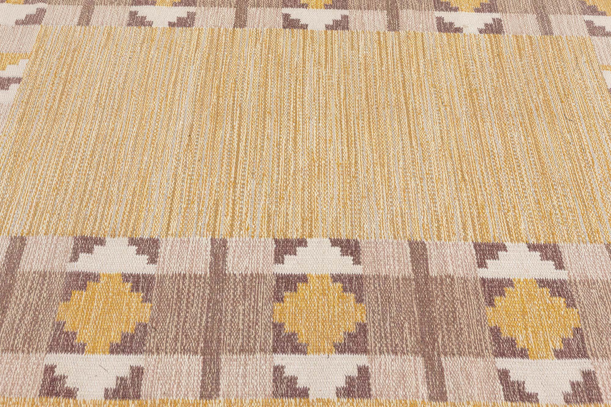 Doris Leslie Blau Vintage Swedish Flat Woven Rug Signed with Initial ...